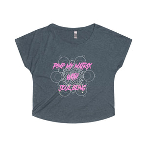 PIMPMYMATRIX WITH SOUL BLING Women's Off The Shoulder T-Shirt